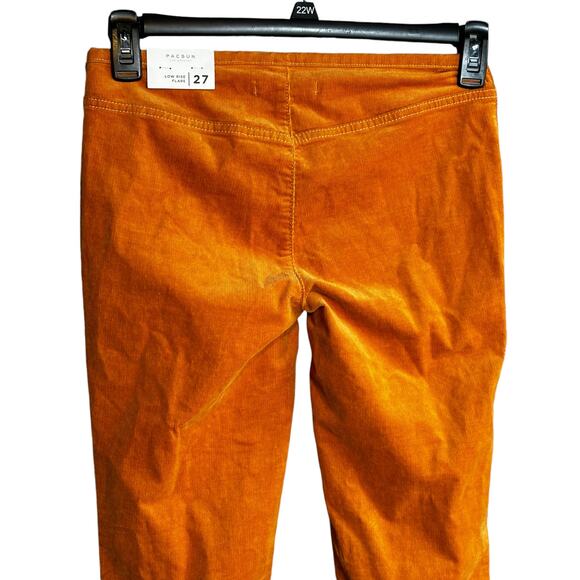 NWT PacSun Low-Rise Flare Corduroy Jeans - Women’s Size 27 in Pumpkin Orange - Picture 6 of 7